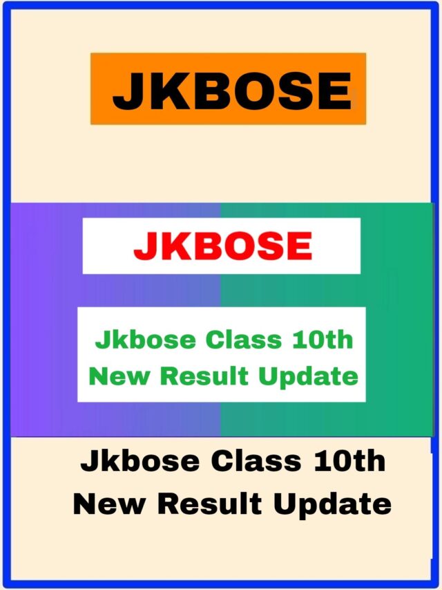 Jkbose Class 10th New Result Update