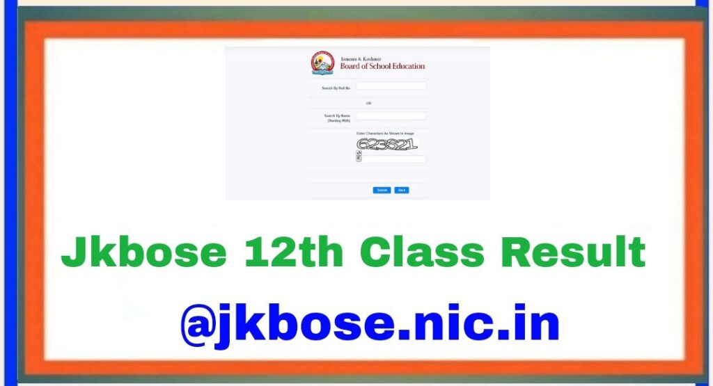 JKBOSE 12th Result  Search by Name, Roll No